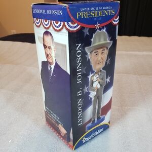 Royal Bobbles Lyndon B. Johnson Bobblehead Storage Wear On BoxNote wear on box